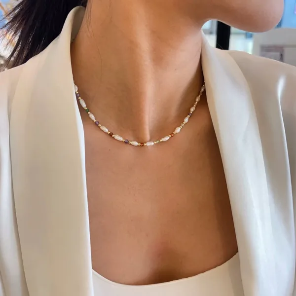 Pearl & Zirconia Necklace